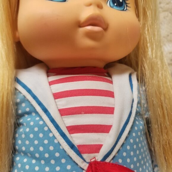 Vintage Doll Playskool School Kids Girl Doll Blonde Hair Sailor Outfit 13 1/2" - Picture 8 of 16
